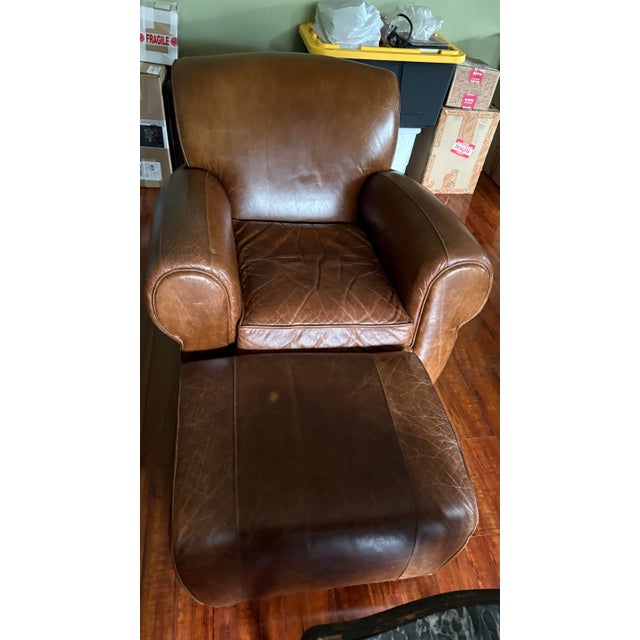 Fantastic rare Vintage from early 1990s purchased from Pottery Barn for Mitchell Gold . Beautiful distressed quality...