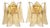 Amber Rondini Murano Glass Gold Wall Sconces by Simoeng, Set of 2 For Sale