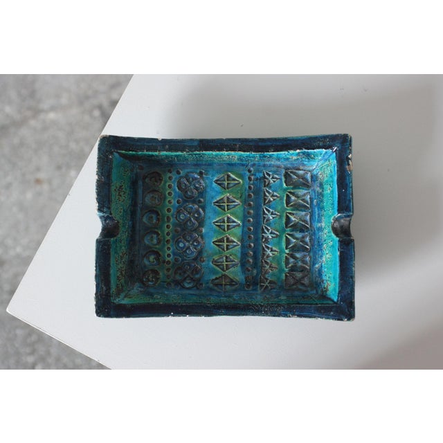 Mid-Century Modern Rimini Blue Ceramic Ashtray by Aldo Londi for Bittosi For Sale - Image 5 of 6