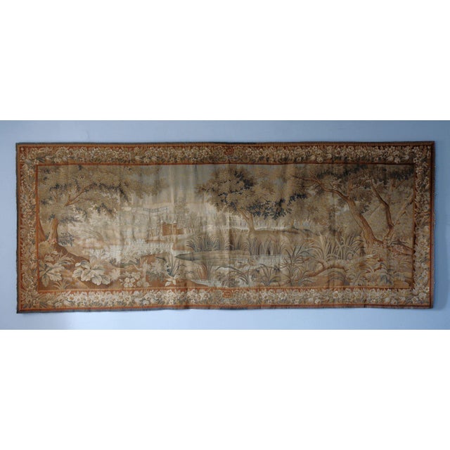 French Castle Gobelin, 1740s For Sale - Image 11 of 11
