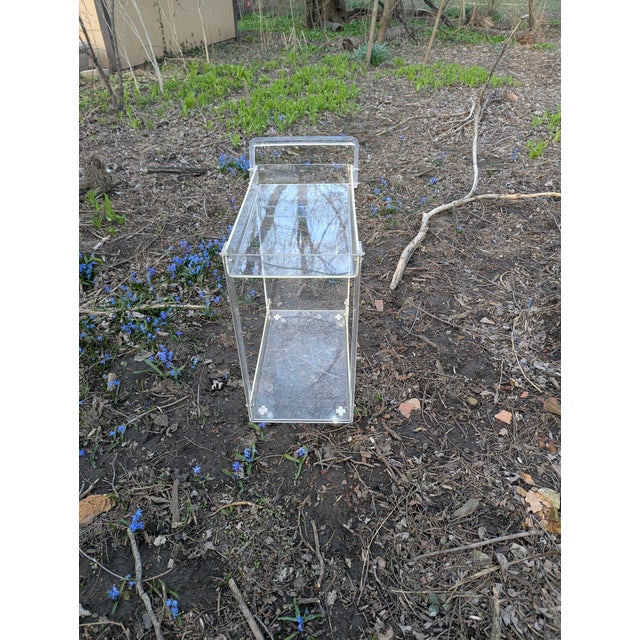 1970's Lucite Bar Cart For Sale - Image 9 of 9