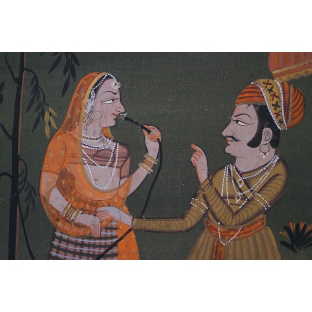 Vintage Mid Century Pichwai Rajasthani Painting On Silk Chairish