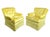 American Vintage Sunshine Daffodil Yellow Velvet Lounge Chairs - A Pair For Sale - Image 3 of 13