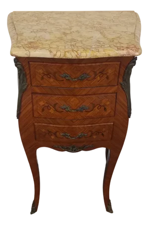 Large Louis XV Style Bedside Table, 1890s