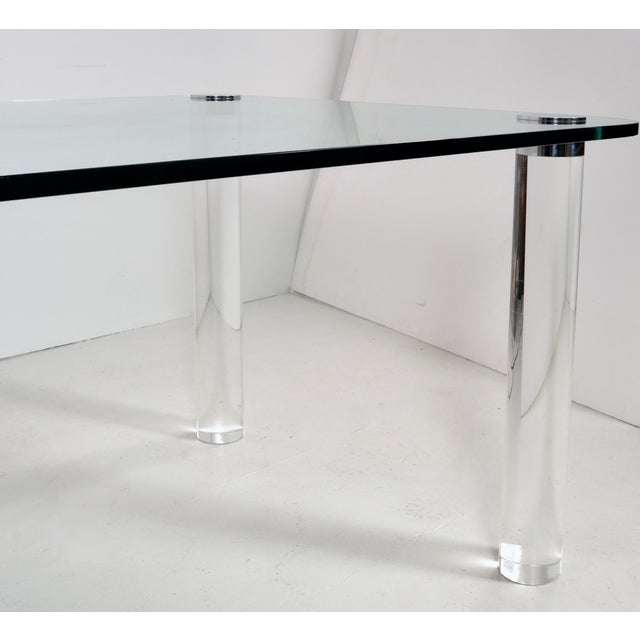 Pace Collection Glass and Lucite Dining Table, Usa C 1970s For Sale In New York - Image 6 of 6