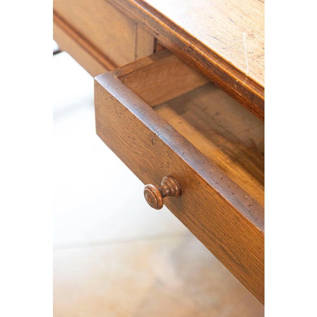 French Late 18th Century French Walnut and Acacia Wood Sofa Table with Turned Legs For Sale - Image 3 of 6