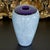 Late 20th Century Vitrix Glass Vase 1992 – Purple Rim Speckled White Studio Art Glass, Signed For Sale - Image 5 of 5