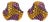 Richard Kerr Jeweled Clip Earrings Purple and Topaz Paste For Sale