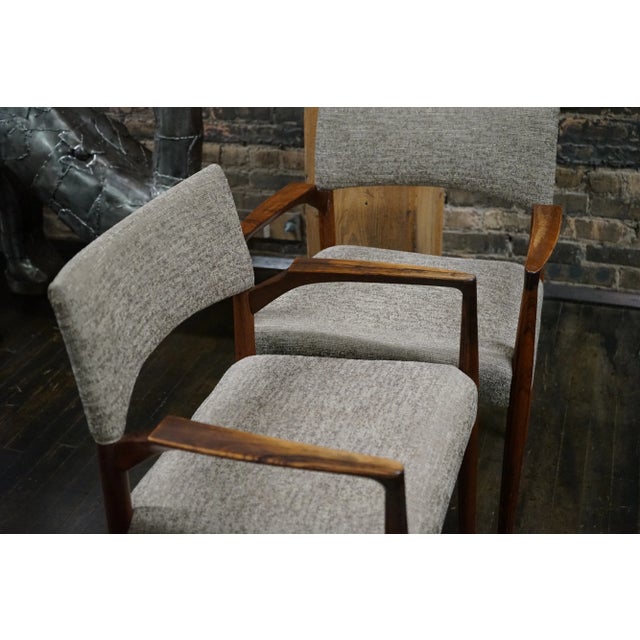 1950s 1950s Set of 4 Danish Rosewood "Madsen" Dining Chairs Attributed to Aksel Bender For Sale - Image 5 of 15