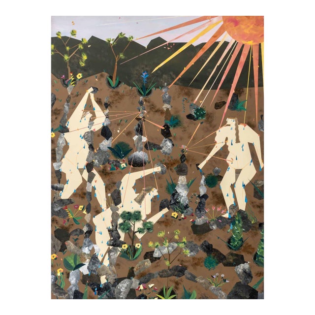 Andrea Joyce Heimer "We Stacked Rocks..." Acrylic For Sale