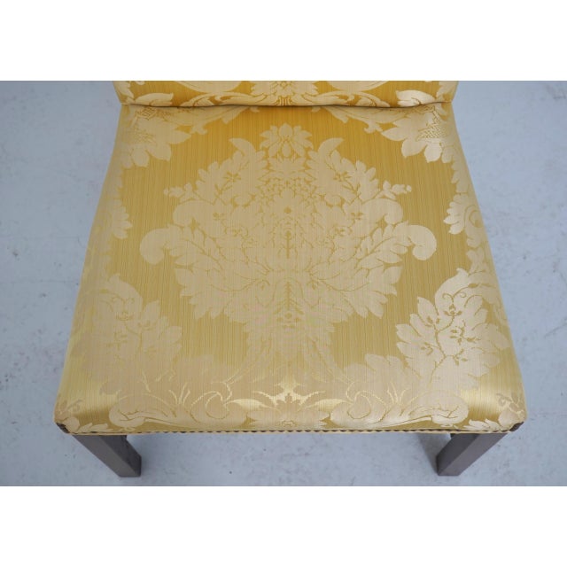 Kittinger Colonial Williamsburg Chippendale Style Damask Upholstered Side Chair For Sale - Image 11 of 18
