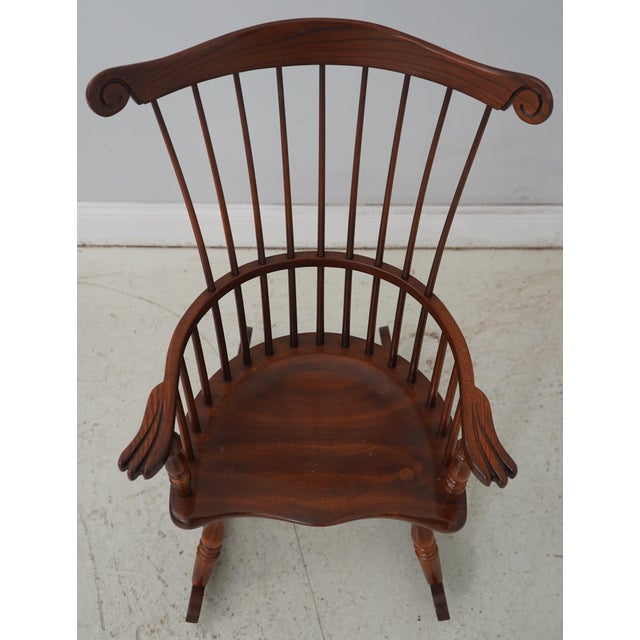 Age: Approx. 20 Years Old Details: Small Child Size Rocking Chair Mixed Wood Construction Mortise Seat Construction High...