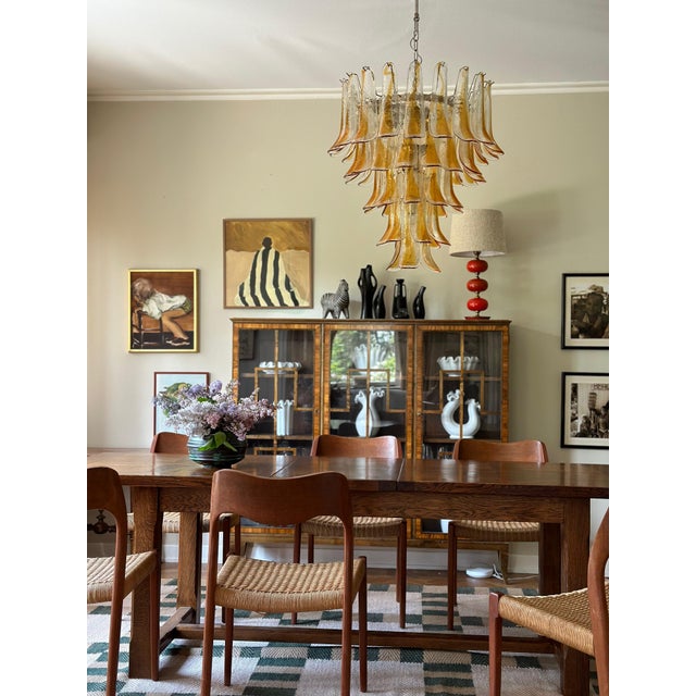 Sand and Amber Murano Glass Chandeliers, Set of 2 For Sale - Image 4 of 9