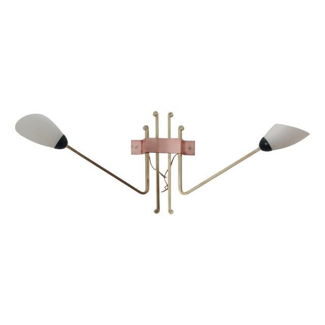 Large Wall Lamp in the style of Arlus Lunel, 1960s For Sale