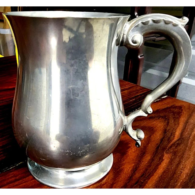English Rand Vintage English Pewter Tankard Mug For Sale - Image 3 of 13
