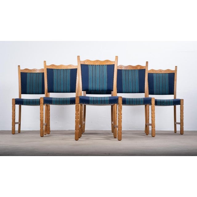 Dining Chairs in Oak by Hennnig Kjærnulf, 1960s, Set of 6 For Sale - Image 4 of 10