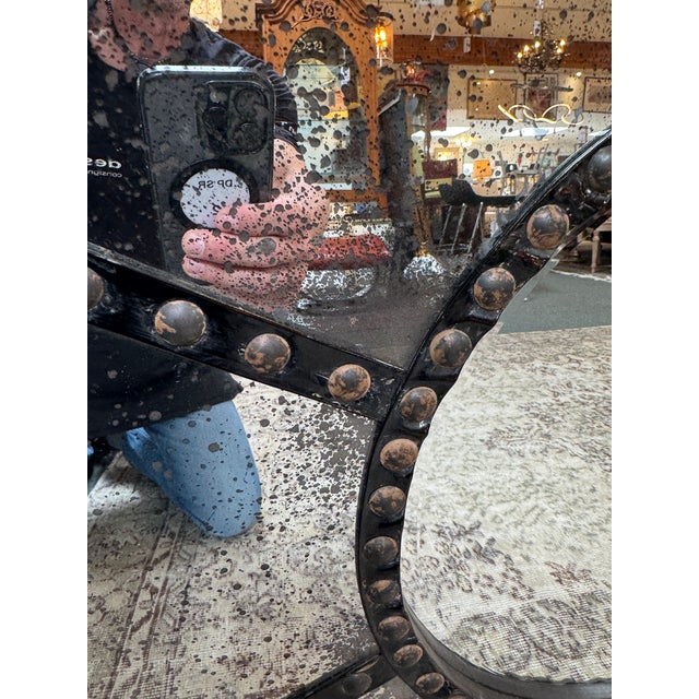 Early 21st Century Medieval Revival Style Flower Shaped Wall Mirror For Sale - Image 5 of 12