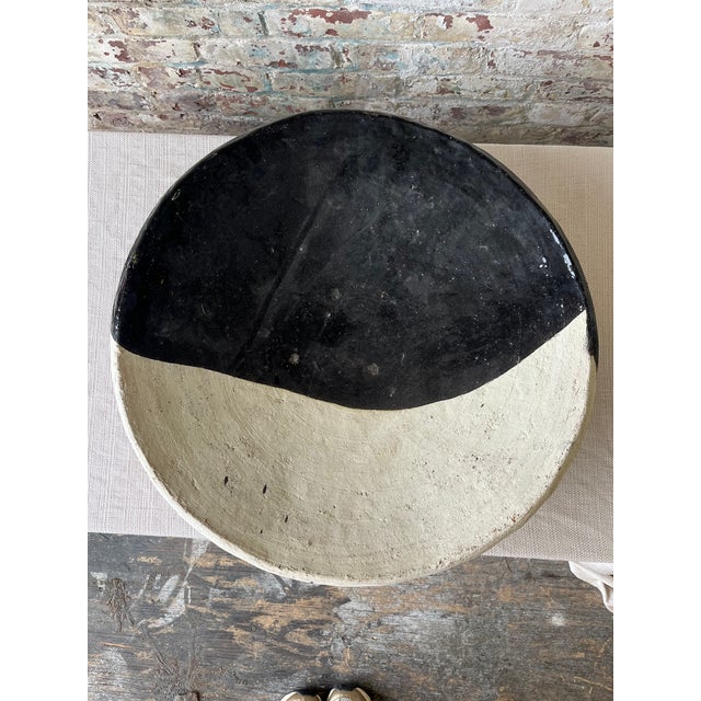 XL Half Black Natural Couscous Platter For Sale - Image 4 of 8