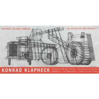 1998 Konrad Klapheck Lelong Zürich Gallery Poster For Sale