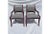Pair of contemporary glam-dining chairs in lavender. Lacquered. Upholstered in gray leather. Maker's mark reads "Century,...