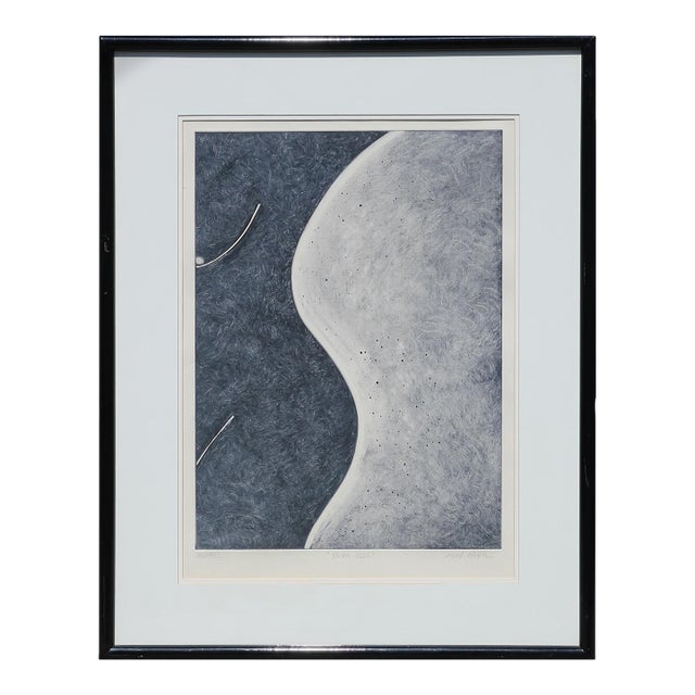 "Black Nude" Minimal Figurative Black and White Abstract Monotype Print, 21st Century For Sale
