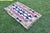1980s Rustic Blue Flamestich Kilim For Sale In Sacramento - Image 6 of 7