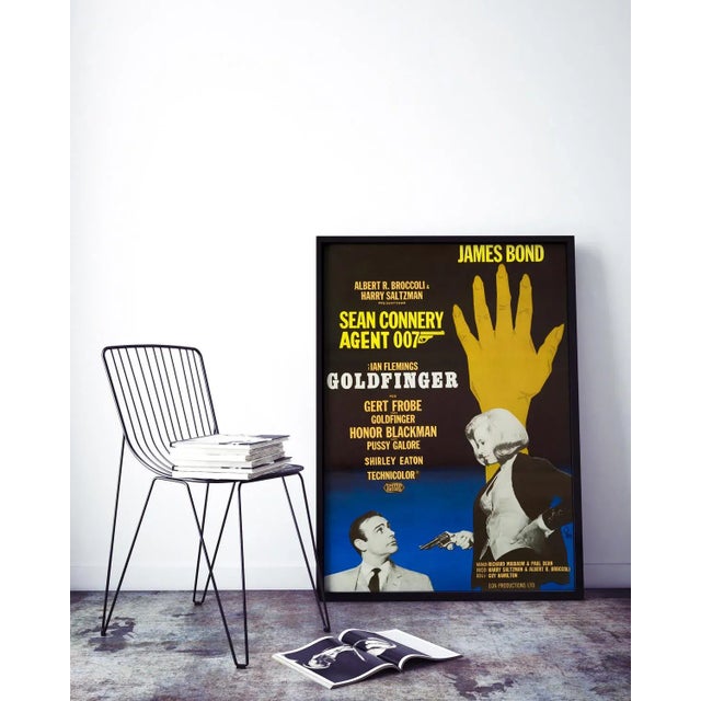Postmodern James Bond "Goldfinger" Original Vintage Film Poster by Gosta Aberg, Swedish, 1967 For Sale - Image 3 of 4