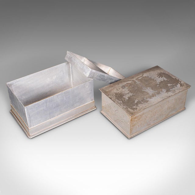 Art Deco 1930's Vintage Hotel Tea Chest For Sale - Image 3 of 12