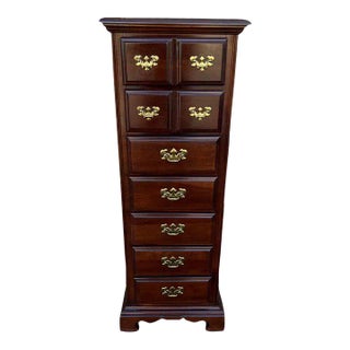 Late 20th Century American Drew Chippendale Style Mahogany Lingerie Chest For Sale