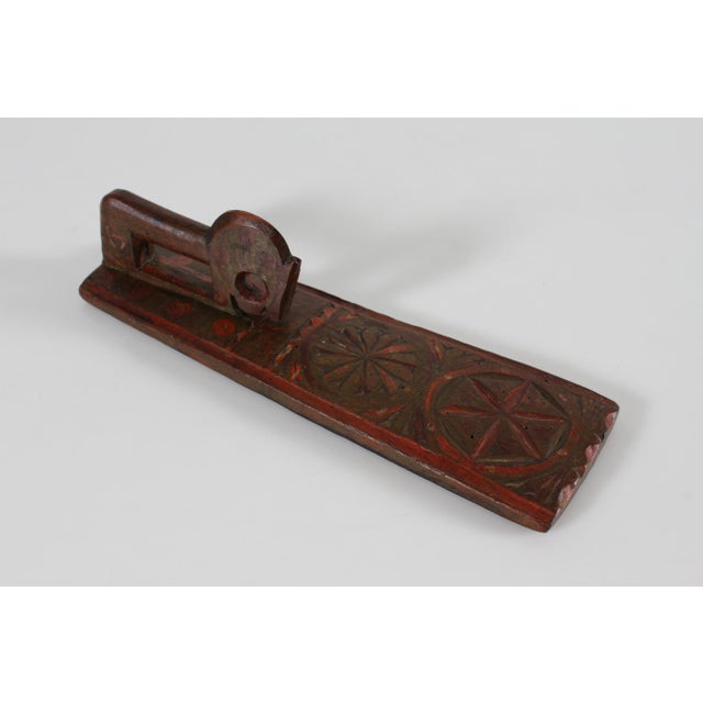 Kid Size Antique Danish Wooden Mangle Board a Wedding Love Gift with Horse, 1768 For Sale - Image 3 of 12