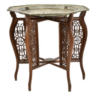 Chinese Table with Copper Top For Sale