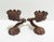 Vintage German Brutalist Hand Carved Wooden Candle Holder - Set of 3 For Sale - Image 9 of 12
