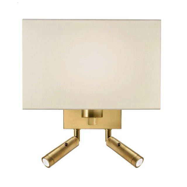 This Combination Wall Light Is For Double Bed Configuration With Main Light Switched Remotely And Cylindrical Led Head...