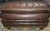 English Perfectly Worn Leather & Studded Chair and Matching Ottoman For Sale - Image 3 of 8