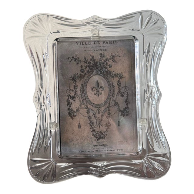 Late 20th Century Vintage Mikasa "Simone" Crystal Scalloped Picture Frame For Sale