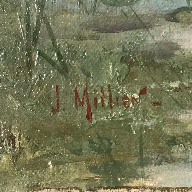 French Late 19th Century French Impressionist Landscape Oil Painting by JL Million, Framed For Sale - Image 3 of 9