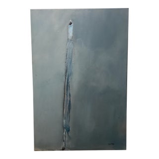 Taylor A. Moore Abstract Figural Painting in Blue For Sale