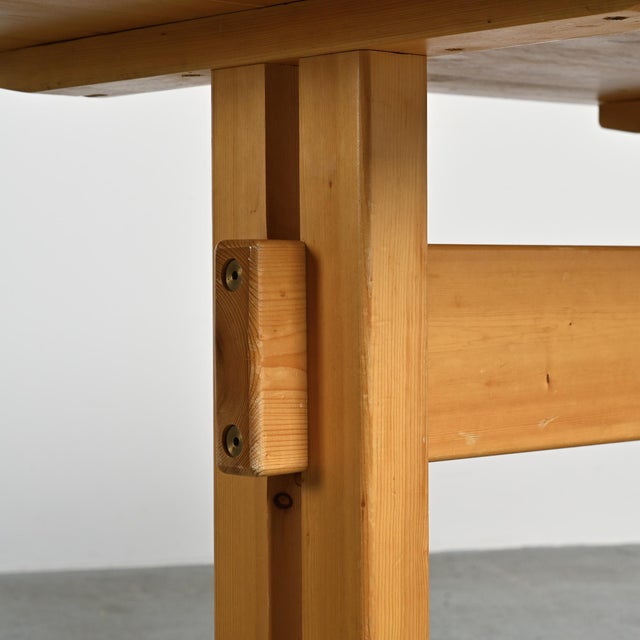 1970s Pine Dining Table by Charlotte Perriand for Les Arcs, France, 1970s For Sale - Image 5 of 15