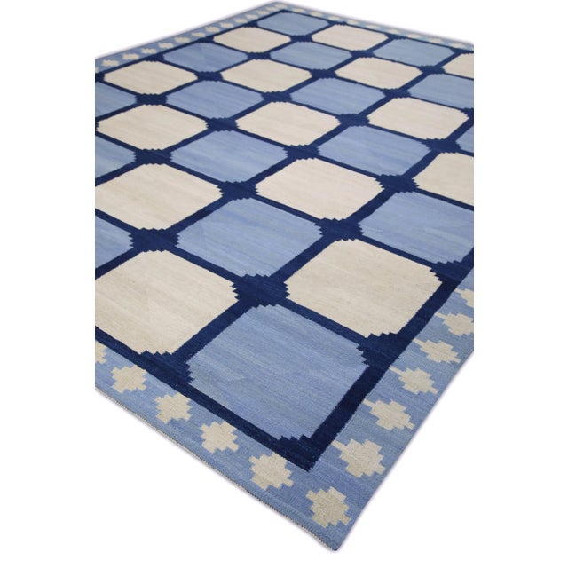 Modern Handmade Kilim Rug 9'7"x12'3" For Sale - Image 4 of 7