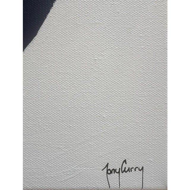 Contemporary Original Blue Poppy Flower Painting by Tony Curry For Sale - Image 3 of 3