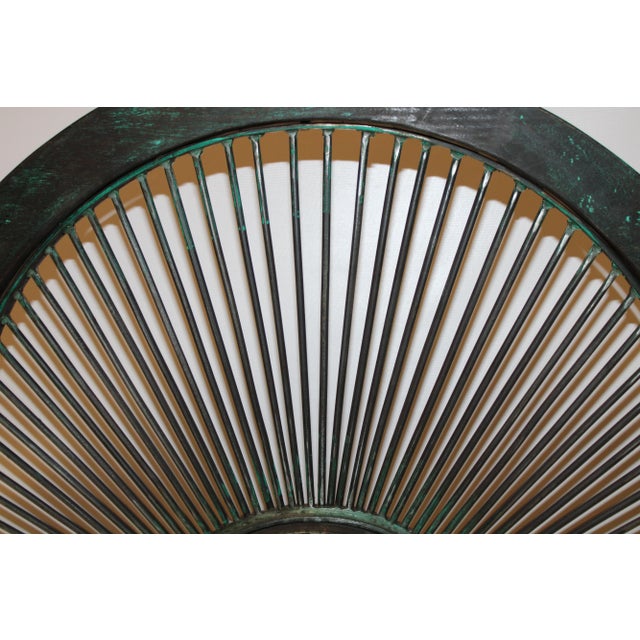 Dark Green 1960s Wooden Arch With Fan Ironwork B For Sale - Image 8 of 13