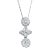 1990s Eighteen Karat White Gold Linear 0.30 Carat Diamond 16.63 Inch Necklace Pendant For Sale
