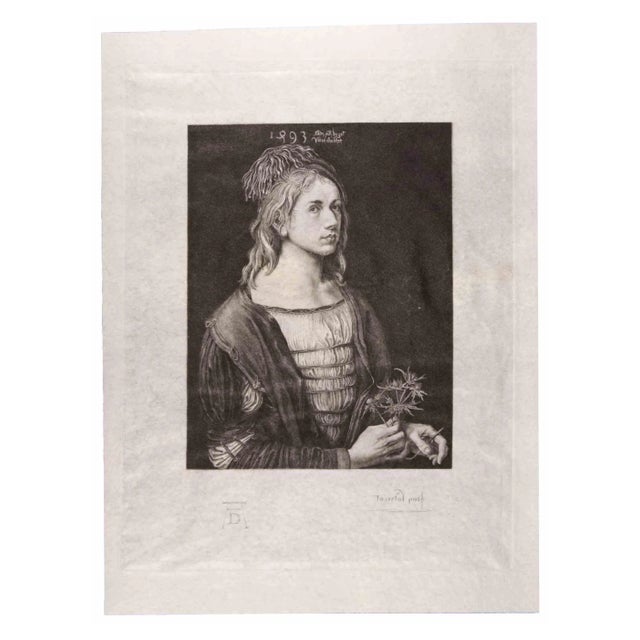 Jean Patricot, Portrait of a Young M, Etching and Drypoint, 1893 For Sale