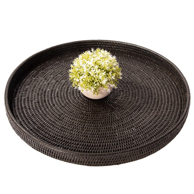 Our round rattan serving and ottoman trays will instantly add a gorgeous touch to any room of your home. Adding this tray...