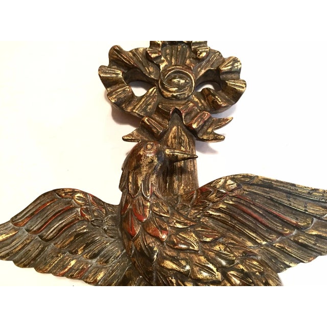 Early 20th Century American Federal Style Eagle Wood Carved Two-Light Sconce For Sale - Image 5 of 12