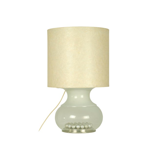 Large Italian Iridescent Glass and Fiberglass Table Lamp, 1970s For Sale - Image 14 of 18