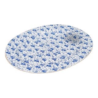 1900s Large Antique Victorian English Oval Meat Platter For Sale
