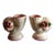 Vintage Pair of Porcelain Cornucopia Bud Vases For Sale