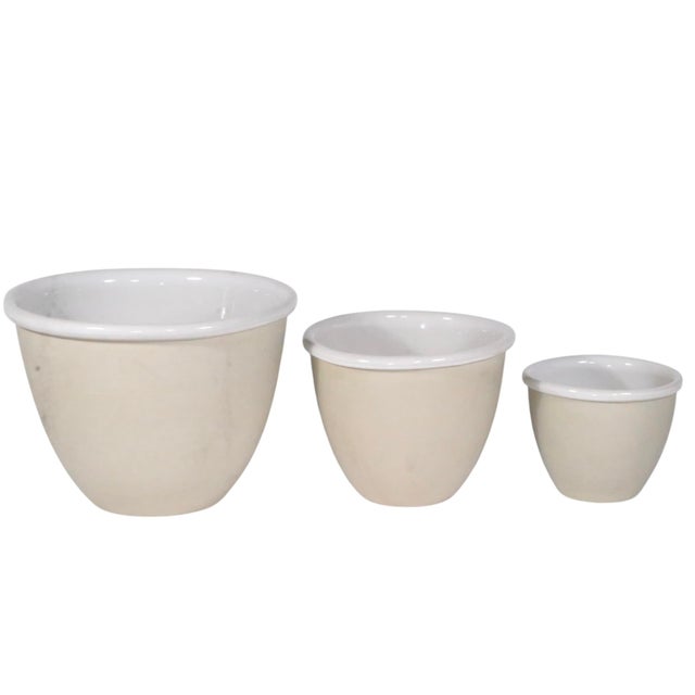 Nest of Three Bennington Potters Mixing Bowls Design Attributed to David Gil C. 1970's For Sale - Image 16 of 18