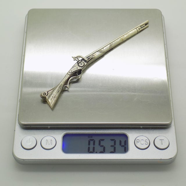 Vintage Italian Genuine Silver 800 Rifle Long Miniature Figurine by Raspini Gioielli, 1970s For Sale - Image 11 of 13